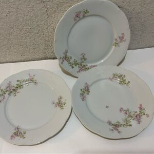 3 salad /Dessert (Sauce) plates  by VICTORIA (AUSTRIA) 7 3/8”